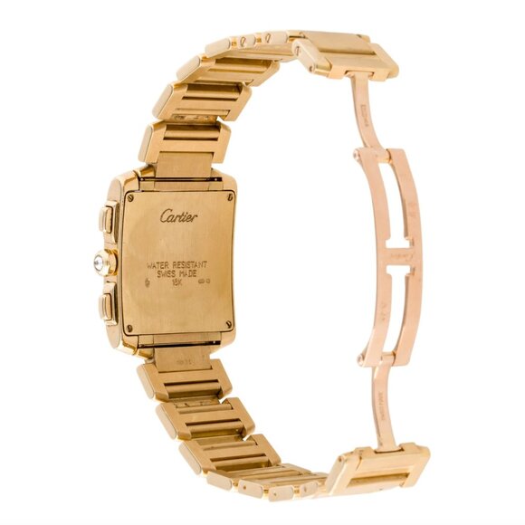 Ladies Cartier 18k Yellow Gold Diamond 28mm Watch - Picture 4 of 5